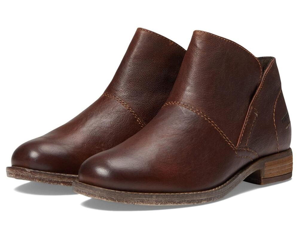 Josef Seibel Sienna 81 Boots Womens US 9 EU 40 Brown Leather Booties Low Heel